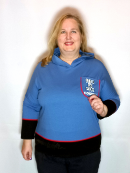 Блузон IS-8279 , темно-голубой Блузон IS-8279 , темно-голубой