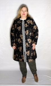 Кардиган-ветровка "FASHION"  коричневые цветы